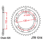 Звезда задняя (ведомая),(сталь) JT 1314.39