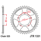 Звезда задняя (ведомая),(сталь) JT 1331.42ZBK