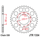 Звезда задняя (ведомая),(сталь) JT 1334.40