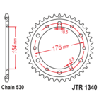 Звезда задняя (ведомая),(сталь) JT 1340.43