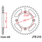 Звезда задняя (ведомая),(сталь) JT 215.50