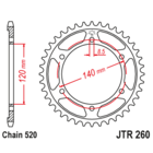 Звезда задняя (ведомая),(сталь) JT 260.40