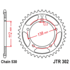 Звезда задняя (ведомая),(сталь) JT 302.43