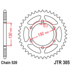 Звезда задняя (ведомая),(сталь) JT 305.46