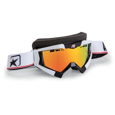 Маска снегоходная Ariete RC Snowmobile Top, белый, красный линзы