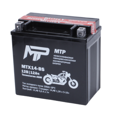 Аккумулятор МТР MTX14-BS, 12V, AGM