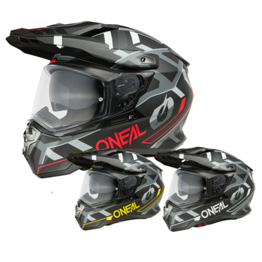 Шлем кроссовый со стеклом ONEAL D-SRS Square V25, мат.