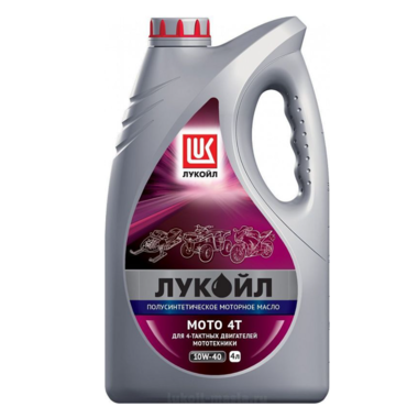 Масло моторное Лукойл Moto 10W-40 4Т, 4 л. (1595328)