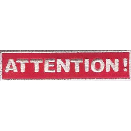 Нашивки Нашивка Attention - Внимание (бело-кр., световозвращающая)