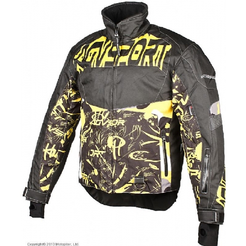 AGVSPORT Снегоходная куртка Taiga, черная/желтая