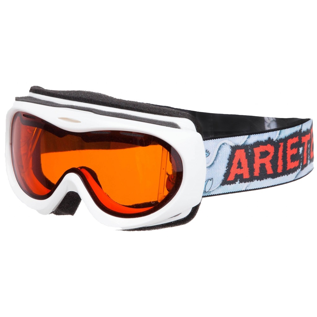 Ariete Маска снегоходная Ariete 4 KIDS, детская, белый, жёлтые линзы