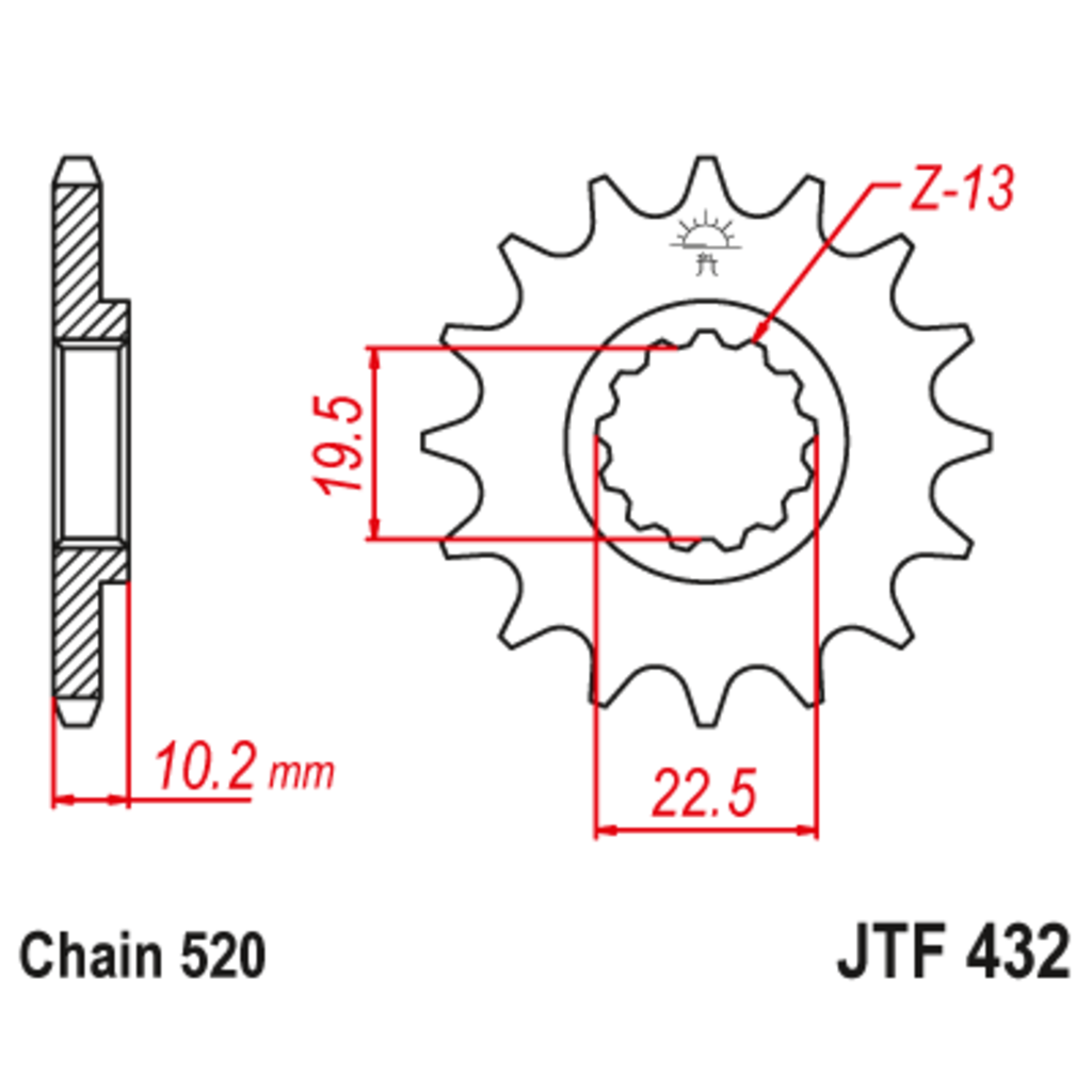 JT Звезда ведущая , JT 432.12