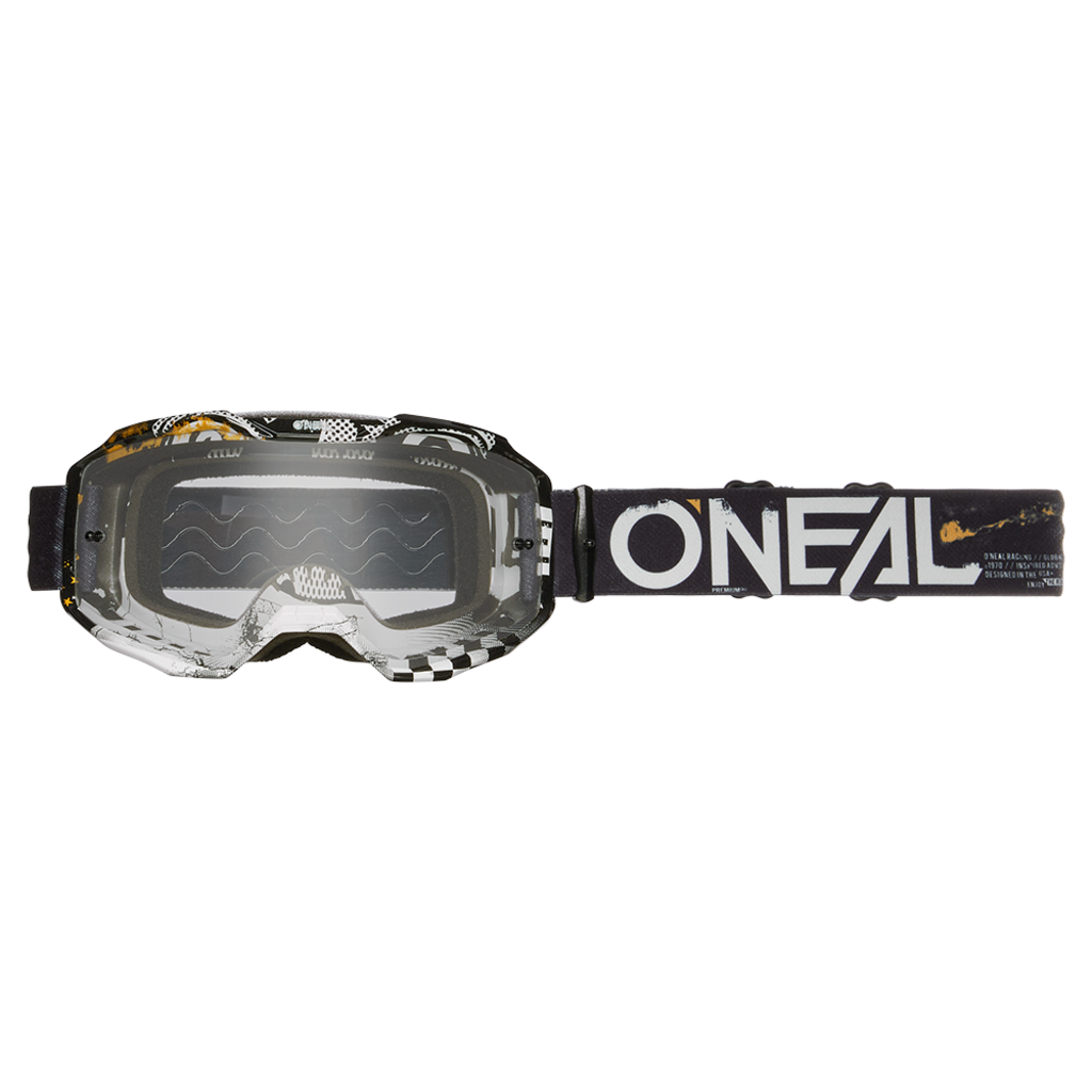 ONEAL Маска кроссовая ONEAL B-10 Attack V.24, белый, прозрачные линзы