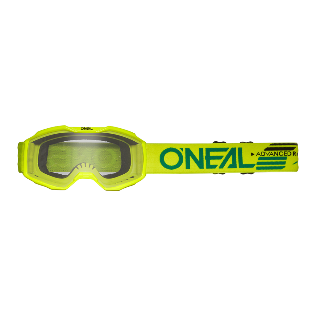 ONEAL Маска кроссовая ONEAL B-10 Solid V.24, детская, желтый, прозрачные линзы