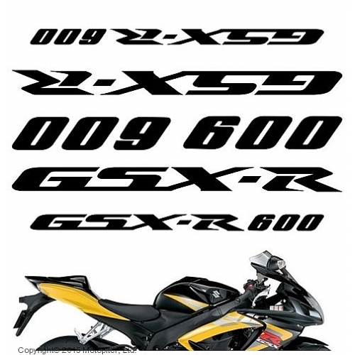 CRAZY IRON Наклейка на пластик, Suzuki GSXR 600 (decals_gsxr600)